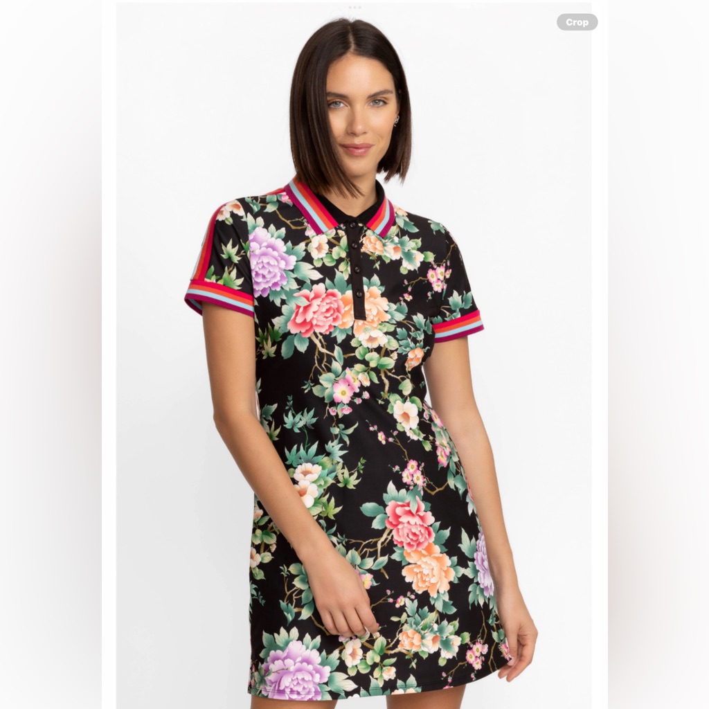 Nwt Johnny Was Bee Active Floral Polo Golf Dress
